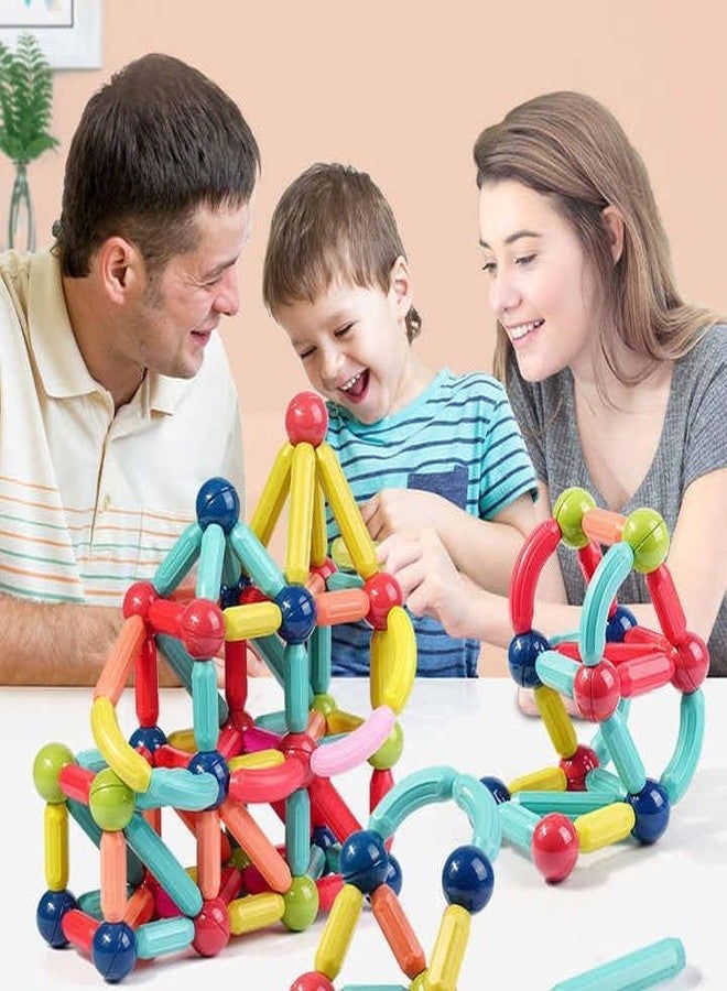 FunFrost Magnetic Sticks Building Blocks for Kids Toys for Girls Educational Stem Learning Magnet Stick with Balls Game Old Educational Stem Learning Magnet Stick (42 PCS) - Image 1